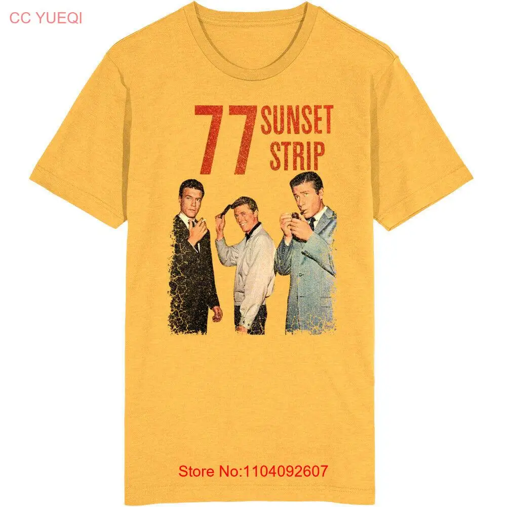 77 شريط غروب الشمس ريترو 50s برنامج تلفزيوني ملصق خمر للجنسين تي شيرت
