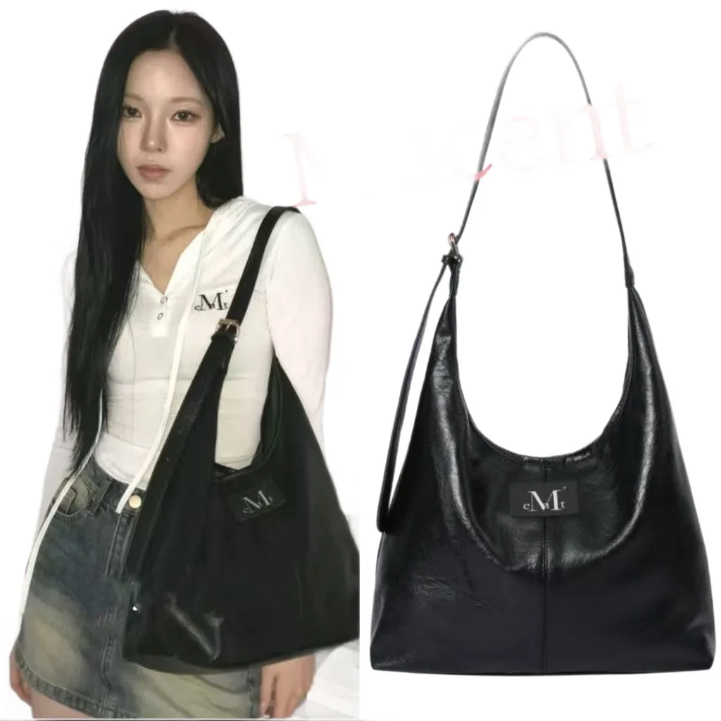 

Корейская нишевая модная повседневная элегантная черная сумка-кроссбоди через плечо от бренда Crescent для поездок на работу