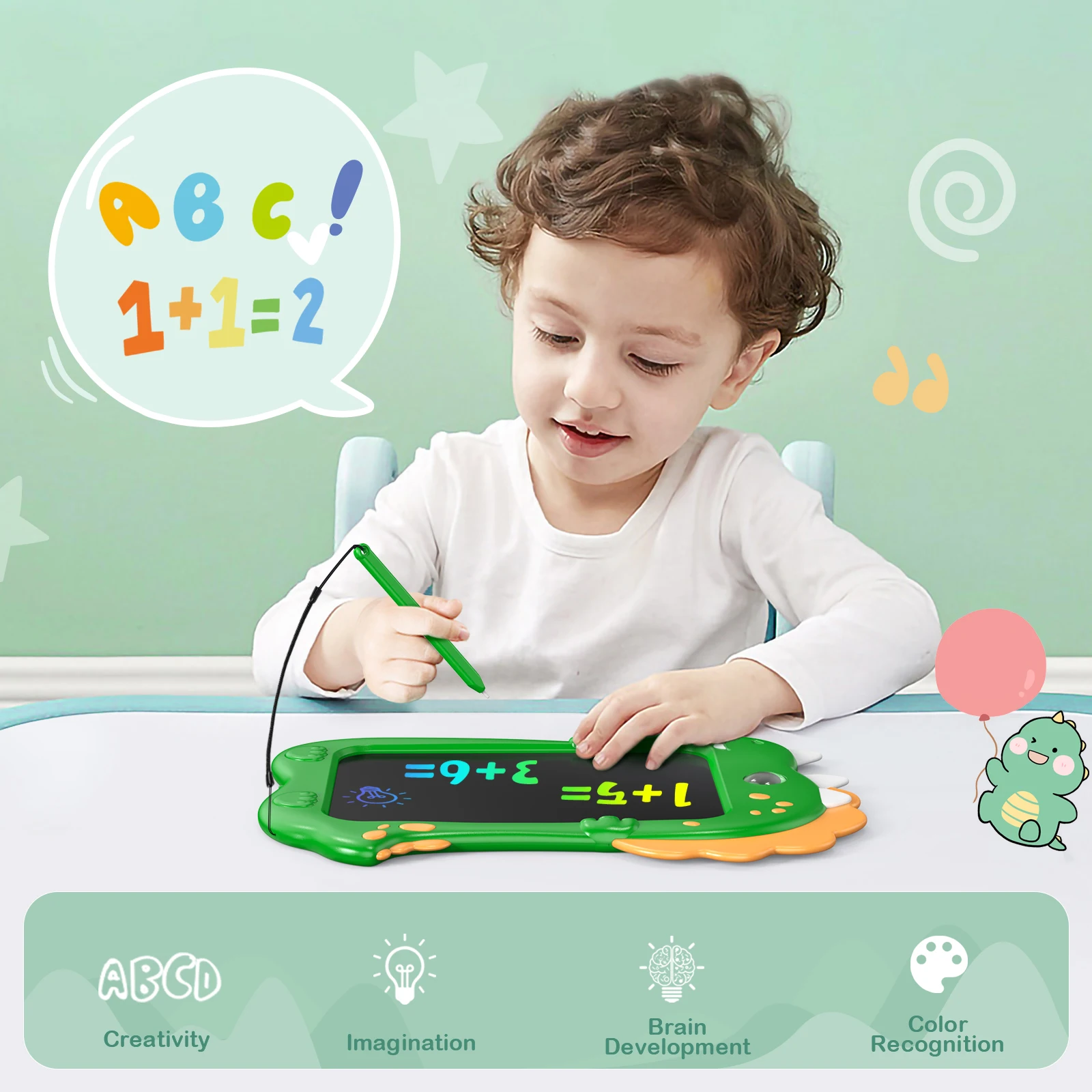 Tableta de escritura LCD para niños, juguetes para niños pequeños, niños y niñas de más de 3 años, tablero de garabatos para niños de 8,5 pulgadas, juguetes de dinosaurios, tableta de dibujo