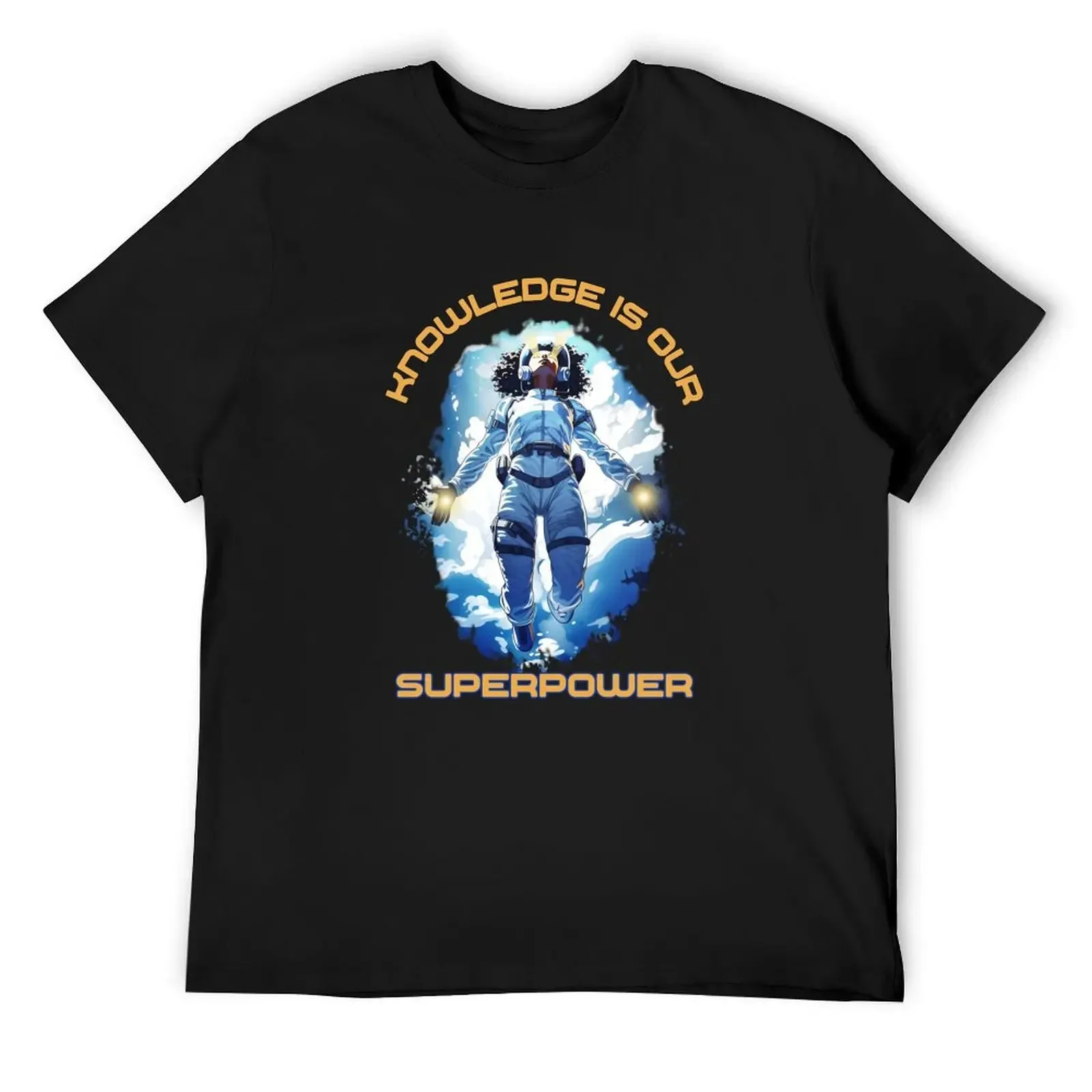 Knowledge Is Our Superpower T-Shirt street wear anime graphic t shirt vintage quick drying mens tall t shirts