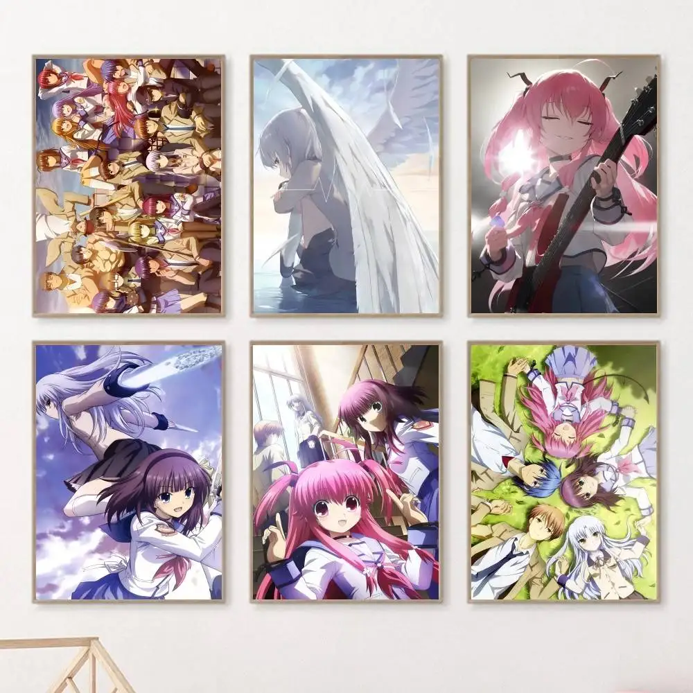 Classic Anime A-Angel B-Beats Manga Posters HD Print Vintage Wall Art Decor for Home Study Room