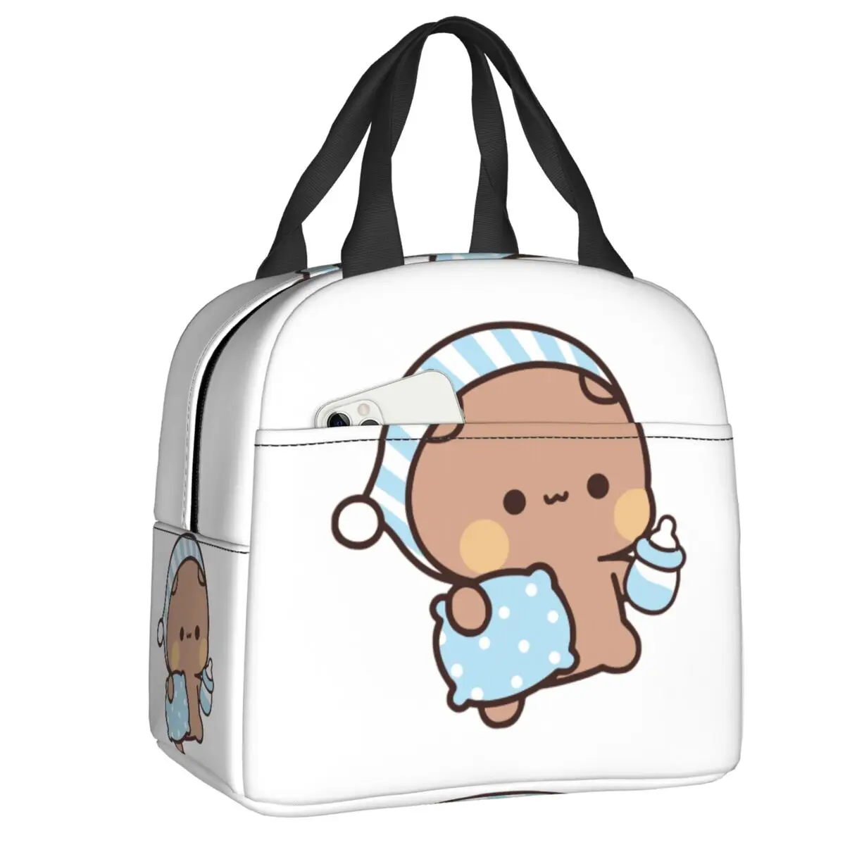 

Термоизолированная сумка для обеда Dudu Bear Going To Sleep With Bubu Panda, многоразовый контейнер для обеда для женщин, многофункциональный контейнер для еды