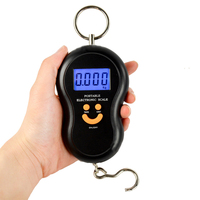 Electronic 50Kg 10g Hanging Scale LCD Kitchen Digital Scale BackLight Fishing Weights Pocket Scale Travel Luggage Scales