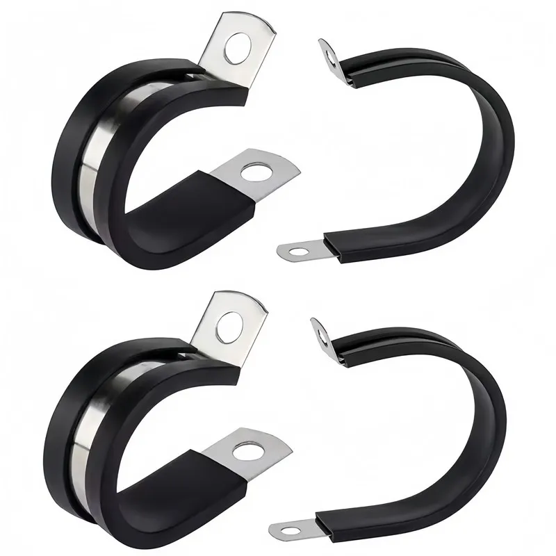 34 pcs M14 Tube Fastening Clips, Vibration Dampening, suitable for Cable Wire Management, Rubber Cushion Liner