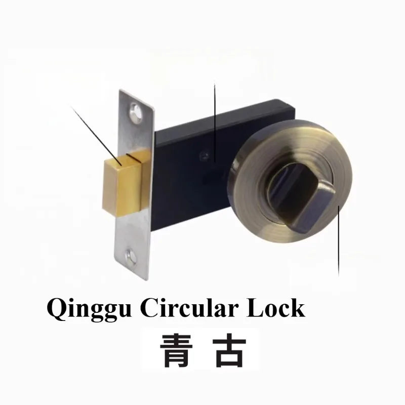 Suitable for Single-sided Reverse Lock, Black Gold Gray Silver Antique, Square Single-sided Exposed Lock