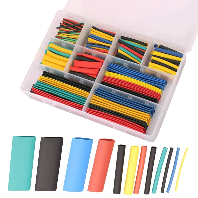 Set di 328 Tubi Termorestringenti Assortiti, Rapporto 2:1, Kit Isolante per Cavi e Fili