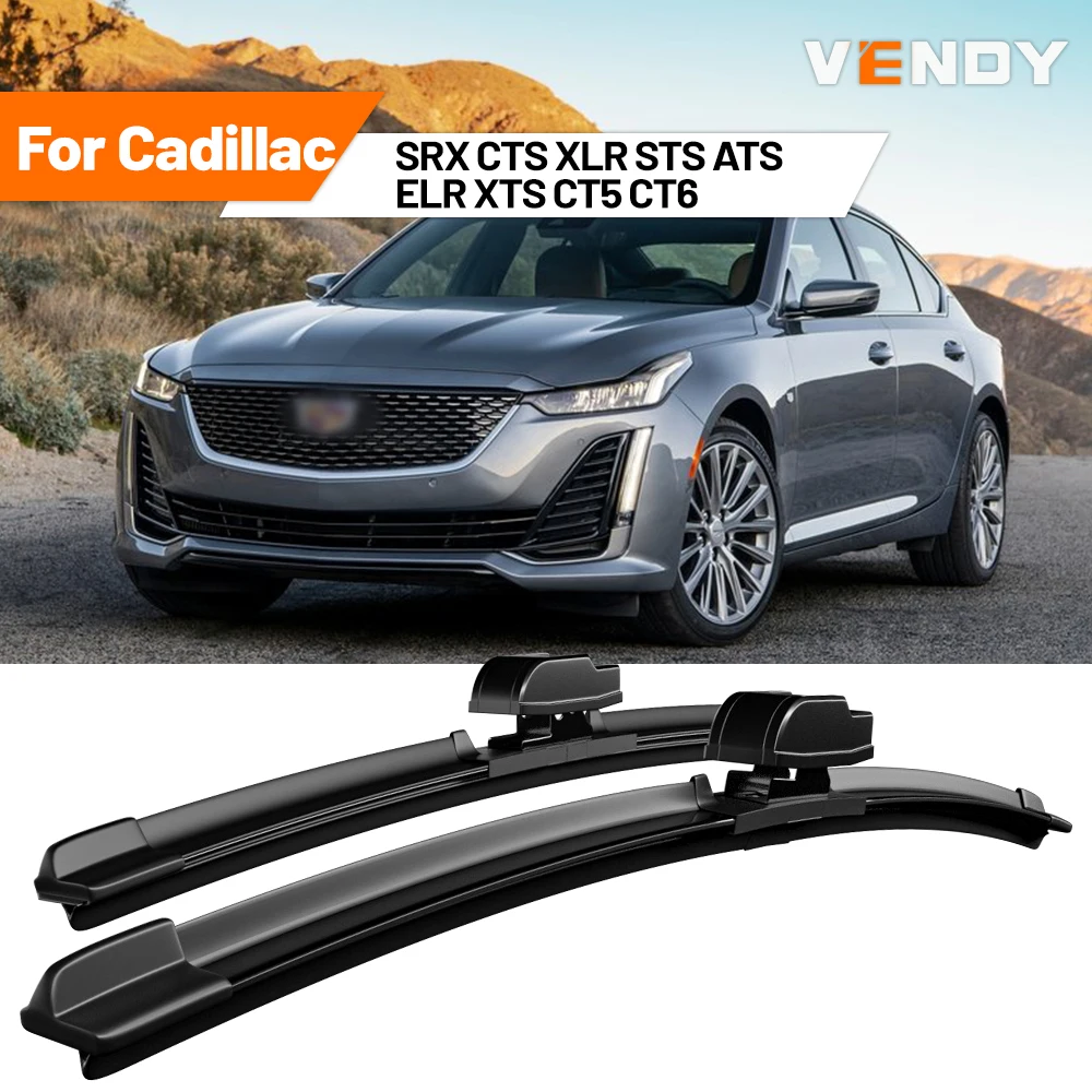 Para Cadillac SRX CTS XLR STS ATS ELR XTS CT5 CT6, 2 Piezas de Escobillas de Goma para Limpiaparabrisas Delanteros, Accesorios para Automóviles