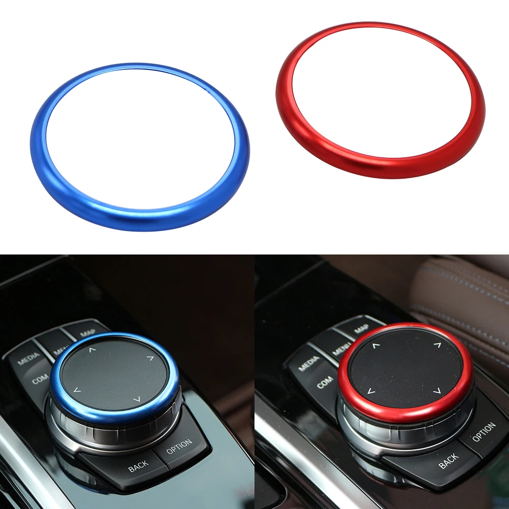 Car Multimedia Media Volume Knob Circle Ring Sticker Trim for BMW X3 G01 X4 G02 2018 2019 2020 2021 2022 Aluminium Accessories