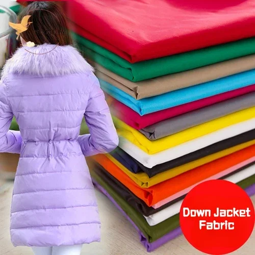 Nylon Taffeta Down Jacket Fabric Without Liner 380T Thin Silk Warm 20D Waterproof Sewing Quilting Jackets Cloth 150*100cm