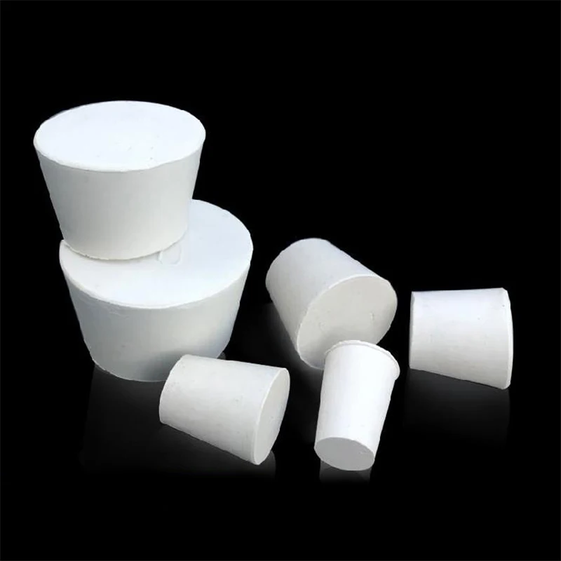 All size available 000# to #10 white Rubber stopper for Laboratory Chemistry Equipment