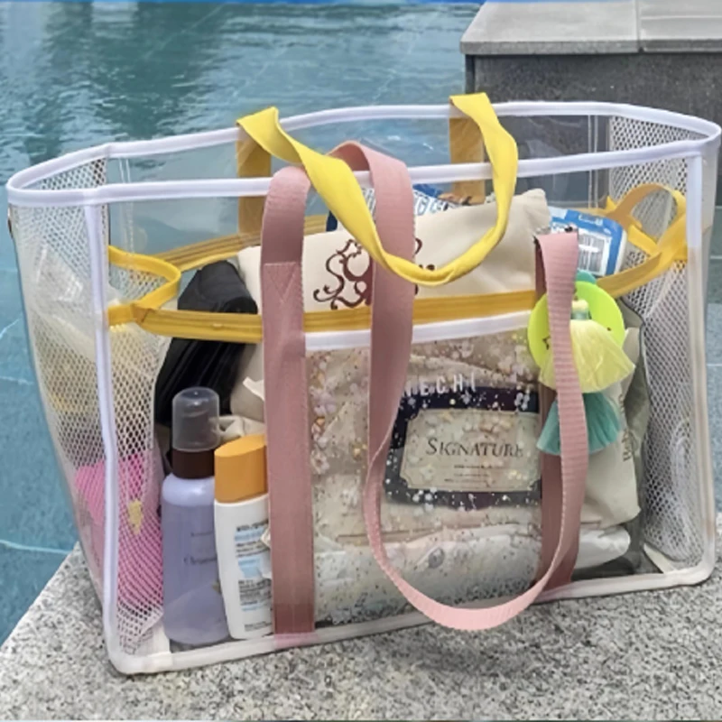 

Hot Sale Summer Transparent PVC Shopping Bag Clear Fashion Totes Bag Women Handbag Bolsa Drop Shipping