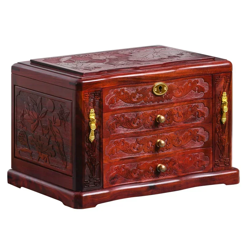 

Mahogany jewelry box Solid wood Chinese jewelry box New storage box