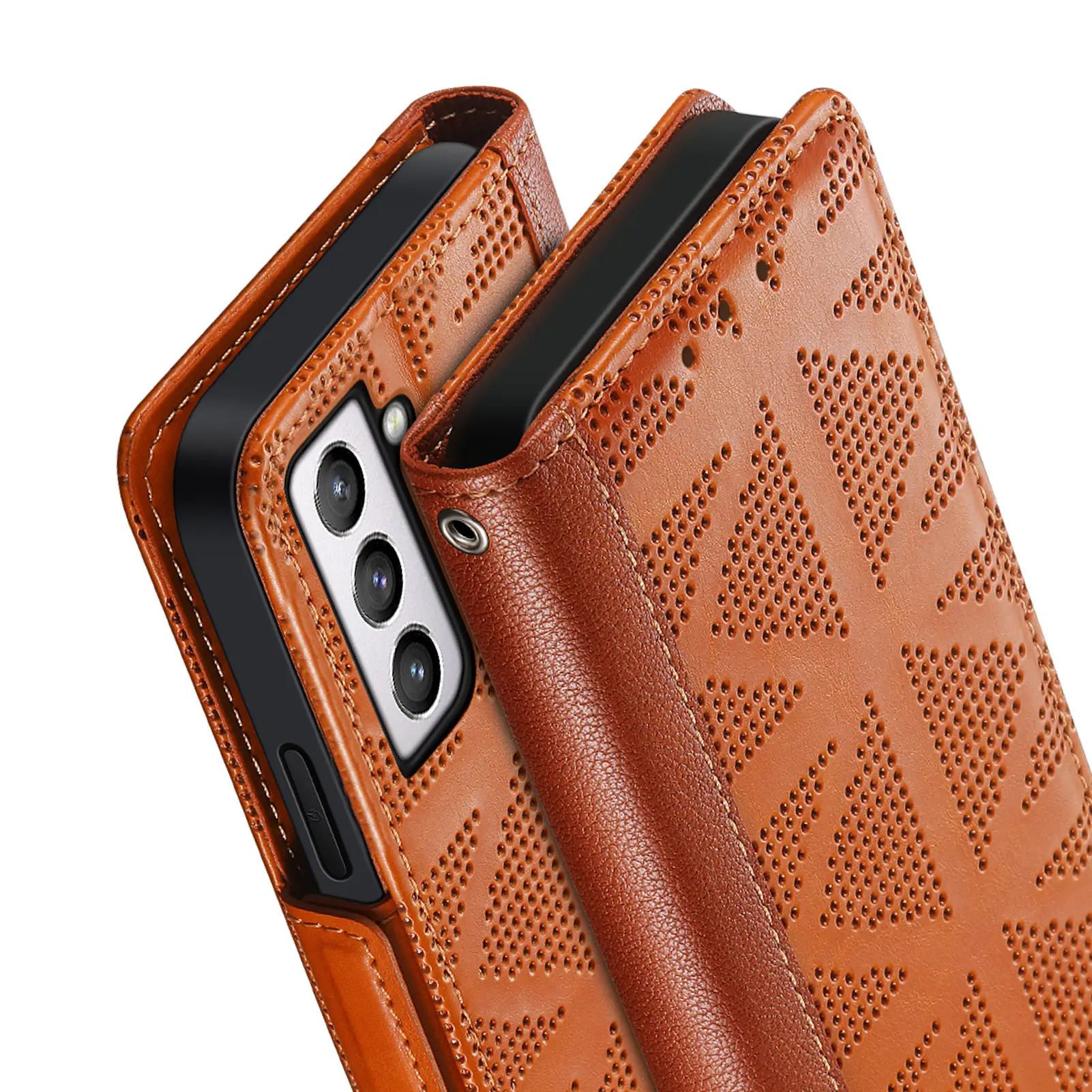 Business Flip Leather Card Slot Cover Case for Samsung Galaxy S22 Ultra S22ultra 5G S22 Plus S21 FE S20 S 22 Fashion Stand Cases