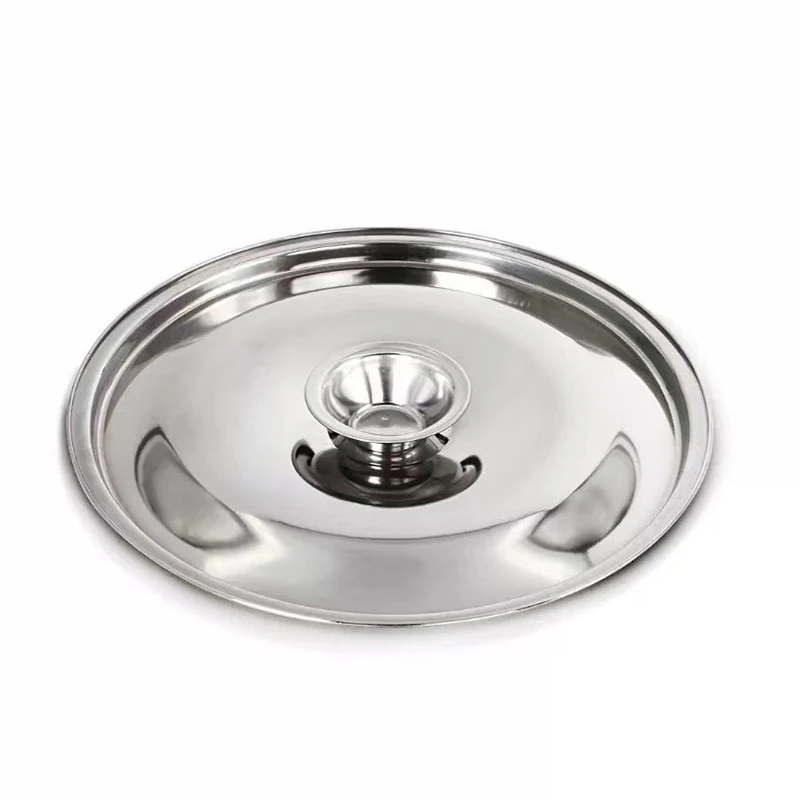 Tampa de Panela Redonda de Aço Inoxidável Espessa de 10-26cm para Panelas e Caçarolas - Substituição Universal para Cozinha - Utensílios de Cozinha - Oferta Imperdível