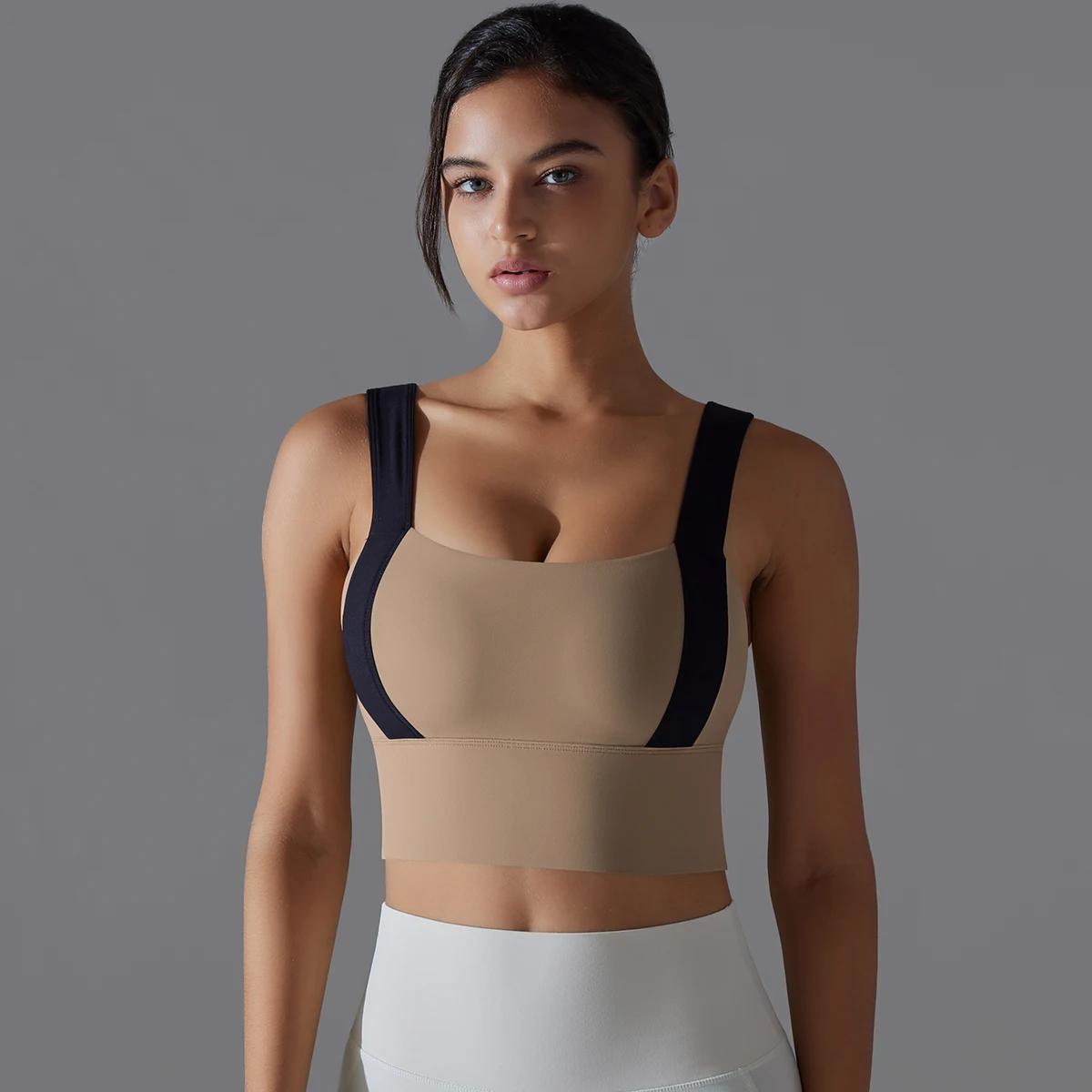 Yoga Bra Women Underwear Shockproof Bra Yoga Vest Sports Running External Wear Training Fitness Yoga Tank Top Bra With Chest Pad