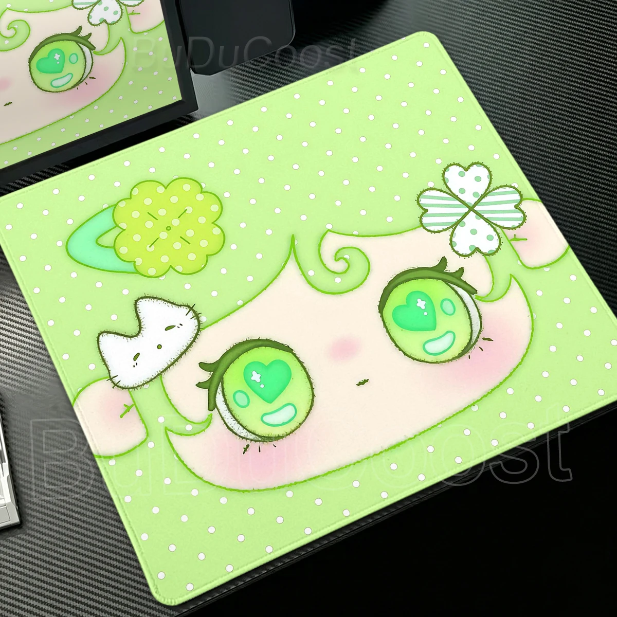 Mouse Pad Cute Anime Girl Mousepad Polka Dot Desk Mat Office PC Accessories Gaming Lock-edge Micepad PC Laptop Decort XS Carpet