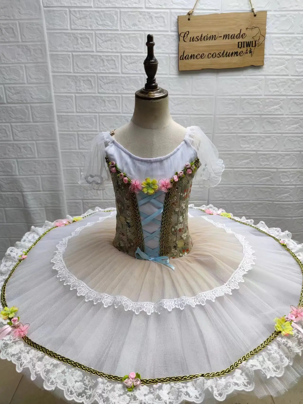 Tutú profesional de hada lila para adultos y niños, falda de tutú de rendimiento de Pachita, La Bella Durmiente