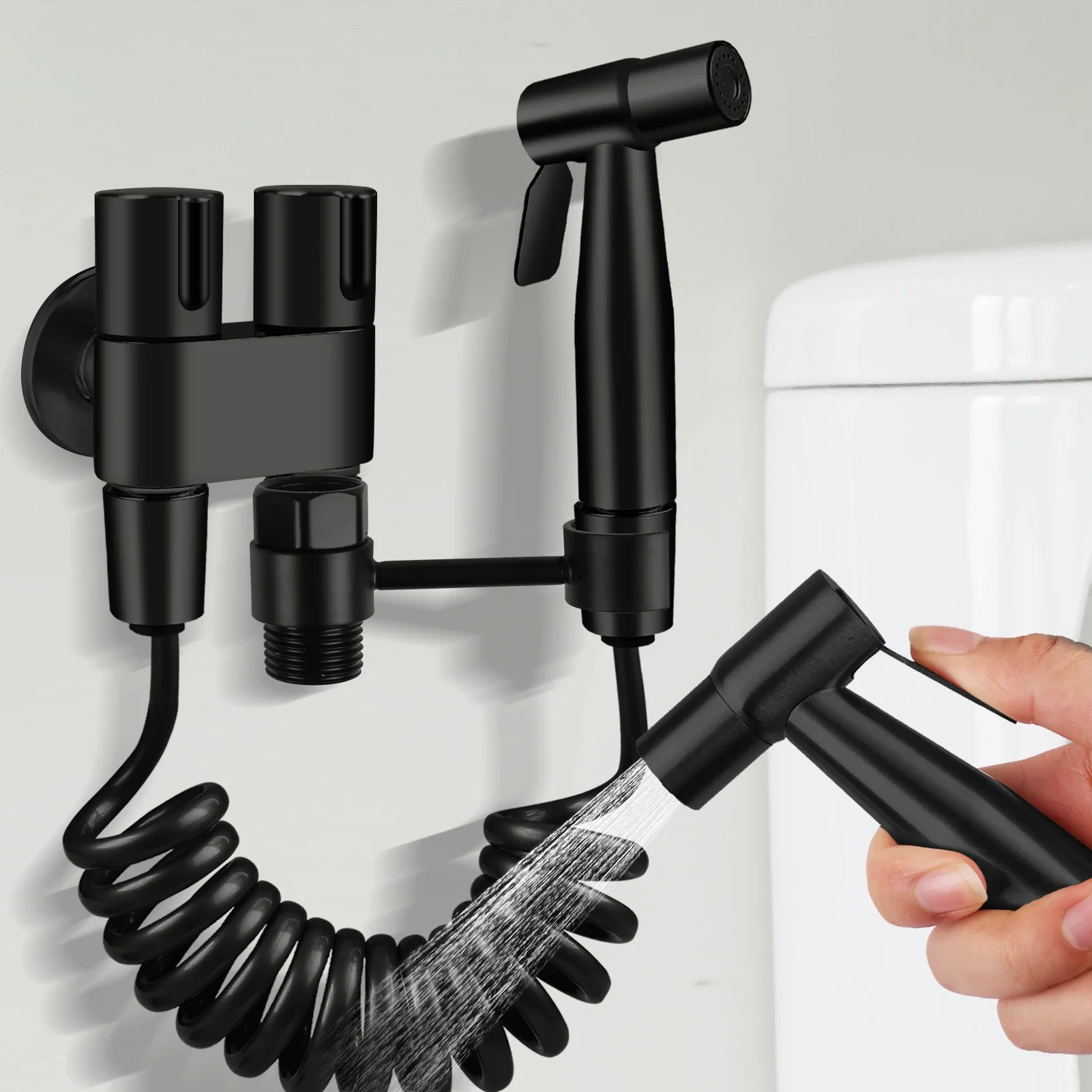 

Handheld Toilet Bidet Water Sprayer for High Pressure with Hose for Feminine Baby Wash Self-Cleaning Hygiene Accessories