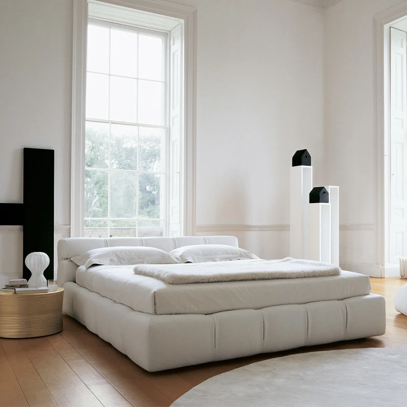 مجموعة أطباق أطفال إيطالية فاخرة من Büschel weich gepolstertes Schlafzimmer mybel Luxus Samt Doppelbett rahmen bequeme الحديثة