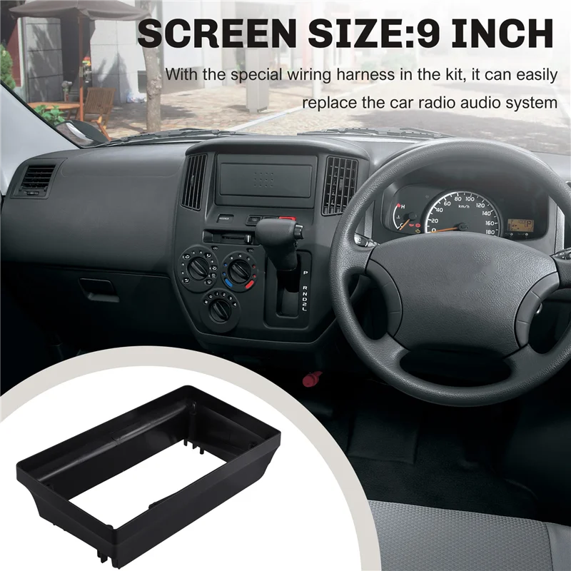 

New Car Radio Fascia Frame For Toyota Townace Liteace Van Daihatsu Gran Max 9 Inch Stereo Panel Adapter LHD