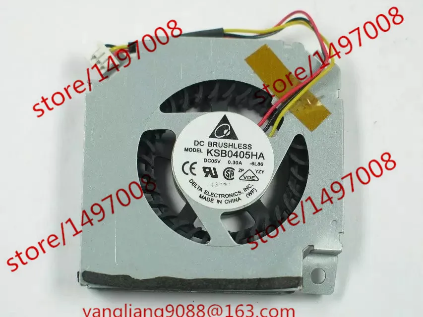 Delta Electronics KSB0405HA 6L86 DC 5V 0.30A 3-Wire Server Baer Fan