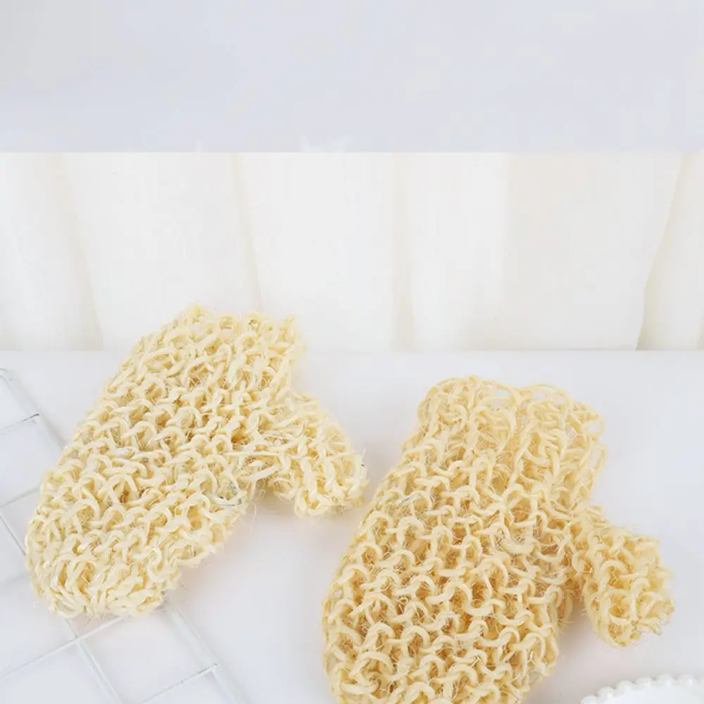 Natural Sisal Bath Mitt Exfoliating Shower Glove Scrubber Body Skin Deep Cleaning Washcloth For Daily Spa Massage Skin Care