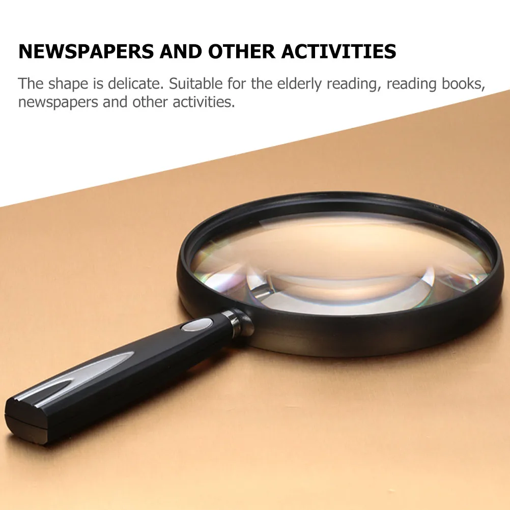 

Deluxe Large Mirror Handheld Magnifier For Seniors Book Newspaper Reading Lightweight Portable Lens Reusable Magnifying Tool