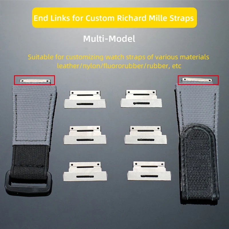 

Концевые звенья из нержавеющей стали для Richard Mille RM055/RM67/RM011/RM035 RM030 и т. д. Изготовленные на заказ кожаные/резиновые/нейлоновые ремешки для часов ﻿ Адаптер