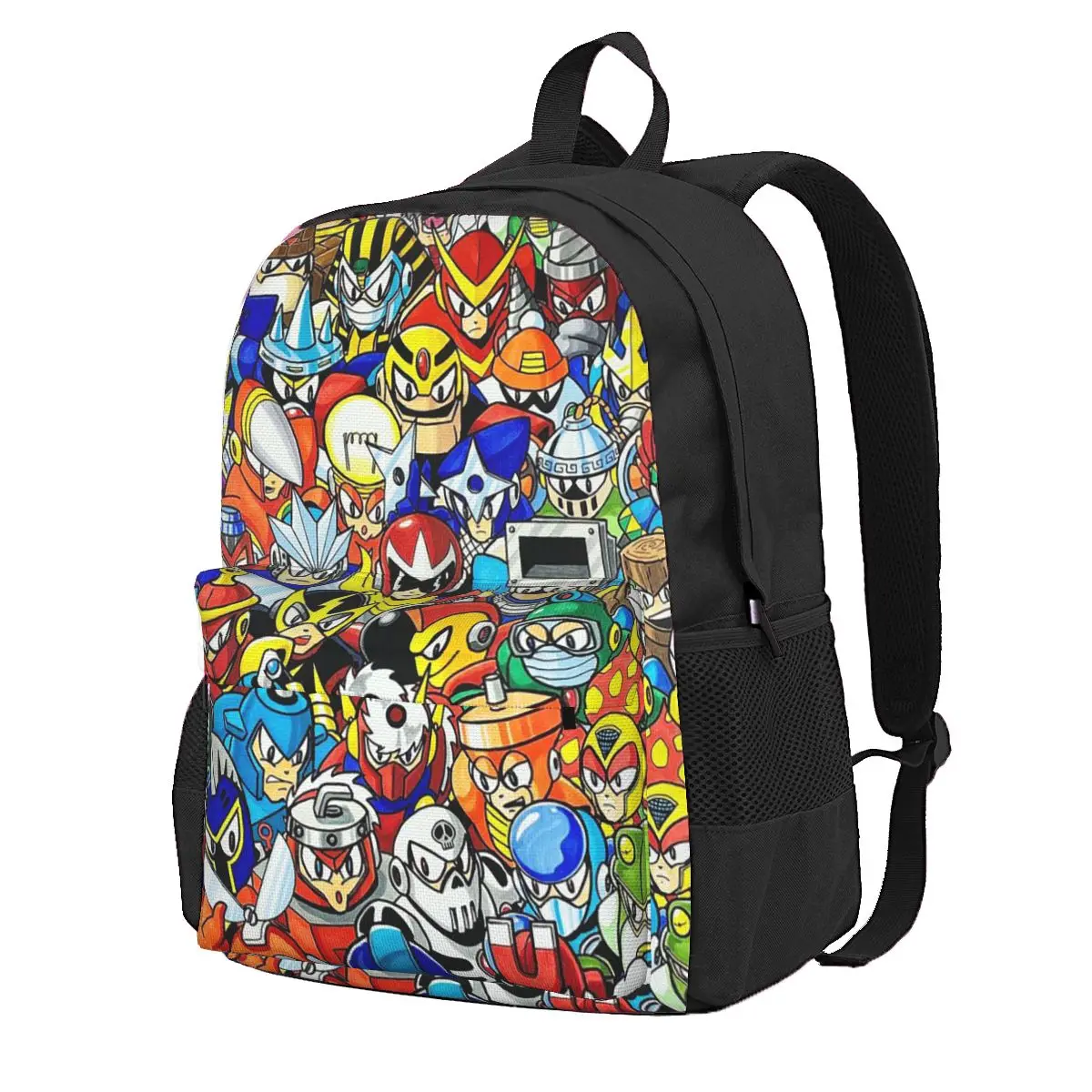 

Megaman Video Game Mega Man Student Backpack School Bag Hiking Travel Daypack for Boys Girls Fashion Bookbag Shoulder Bags