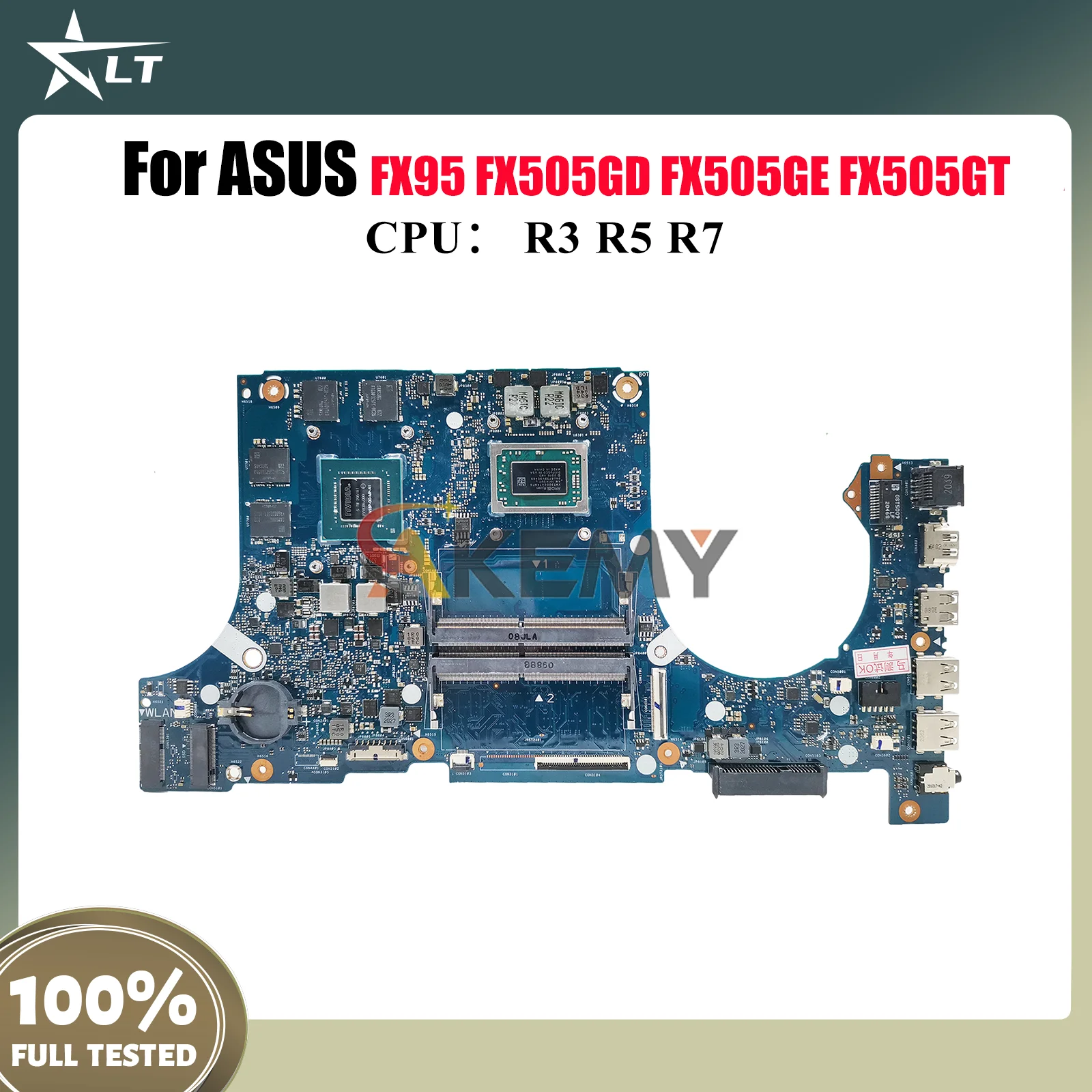 

FX505DT Laptop Motherboard For ASUS TUF Gaming FX505D FX95D FX505GE FX505GD FX505GT Mainboard W/ R3 R5 R7 CPU tests OK fast ship