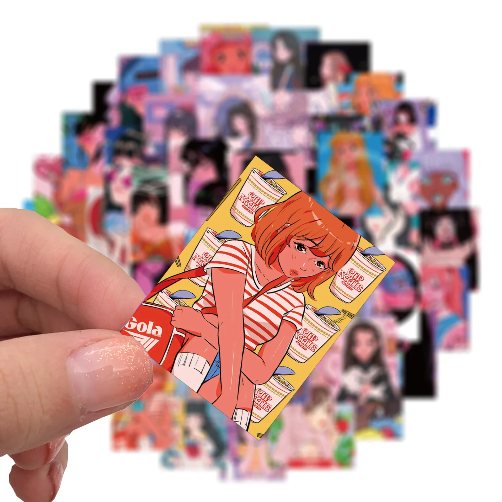 

10/50PCS Cute Girl Stickers Cartoon Girl Decals Anime Style Graffiti Decoration Fridge Luggage Laptop Guitar Car Bike Skateboard