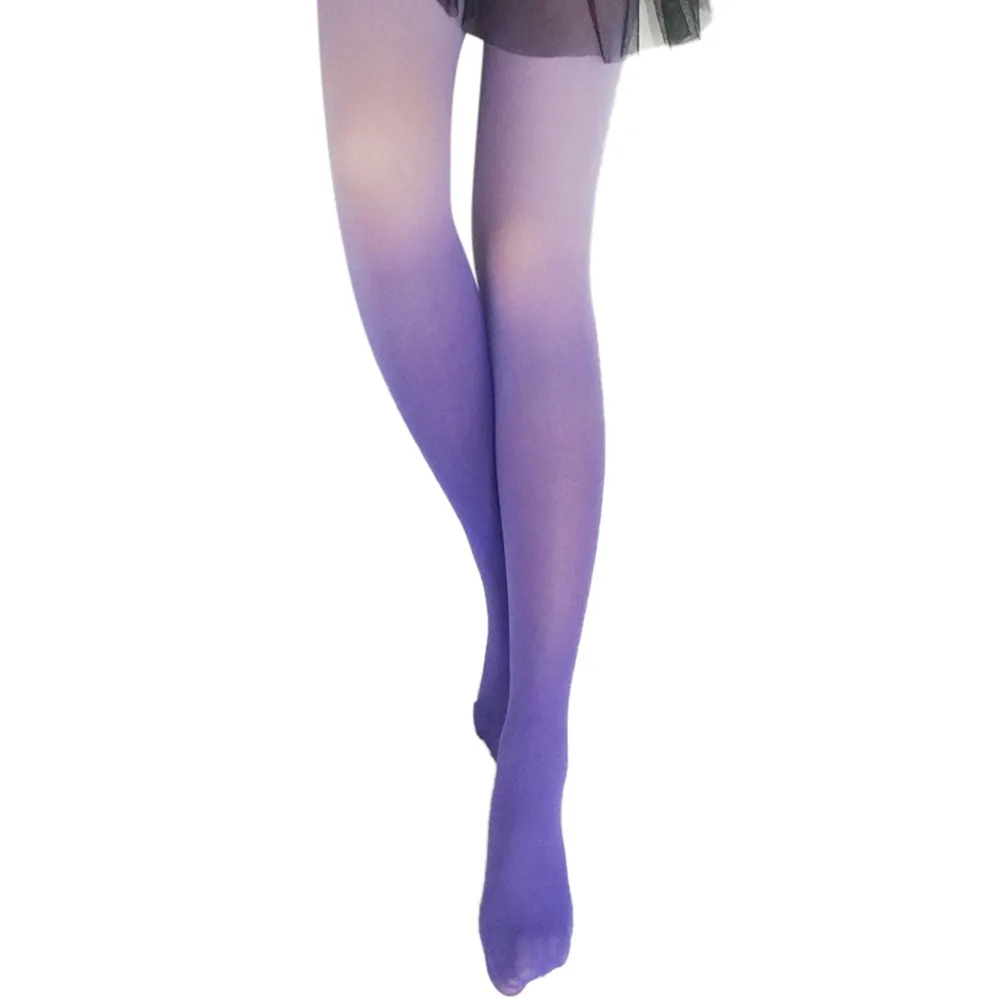 

Women's Gradient Change Tights Stockings Fashion Candy Color Pantyhose Sexy Contrast Color Thin Stocking New