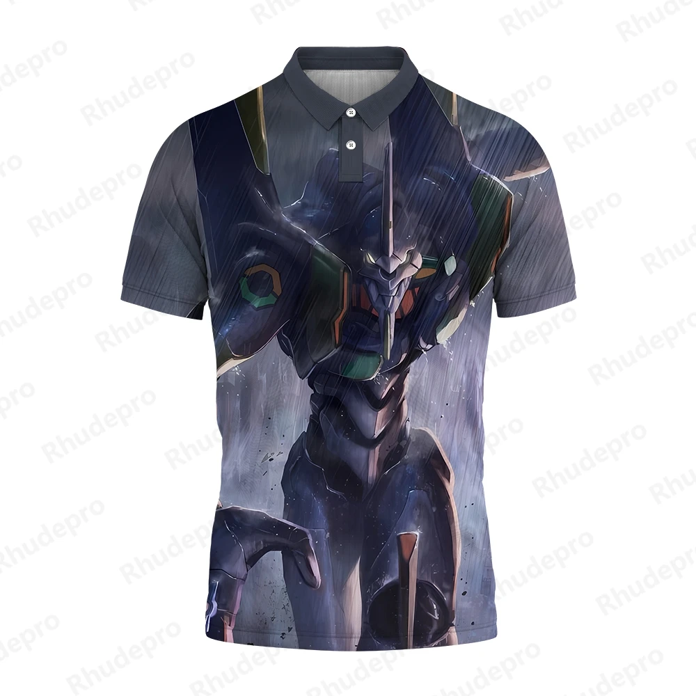 Camiseta de neón de Genesis Evangelion para hombre, Polo corto de Cosplay, 5XL, Tops de alta calidad, a la moda ropa de calle, novedad de 2024