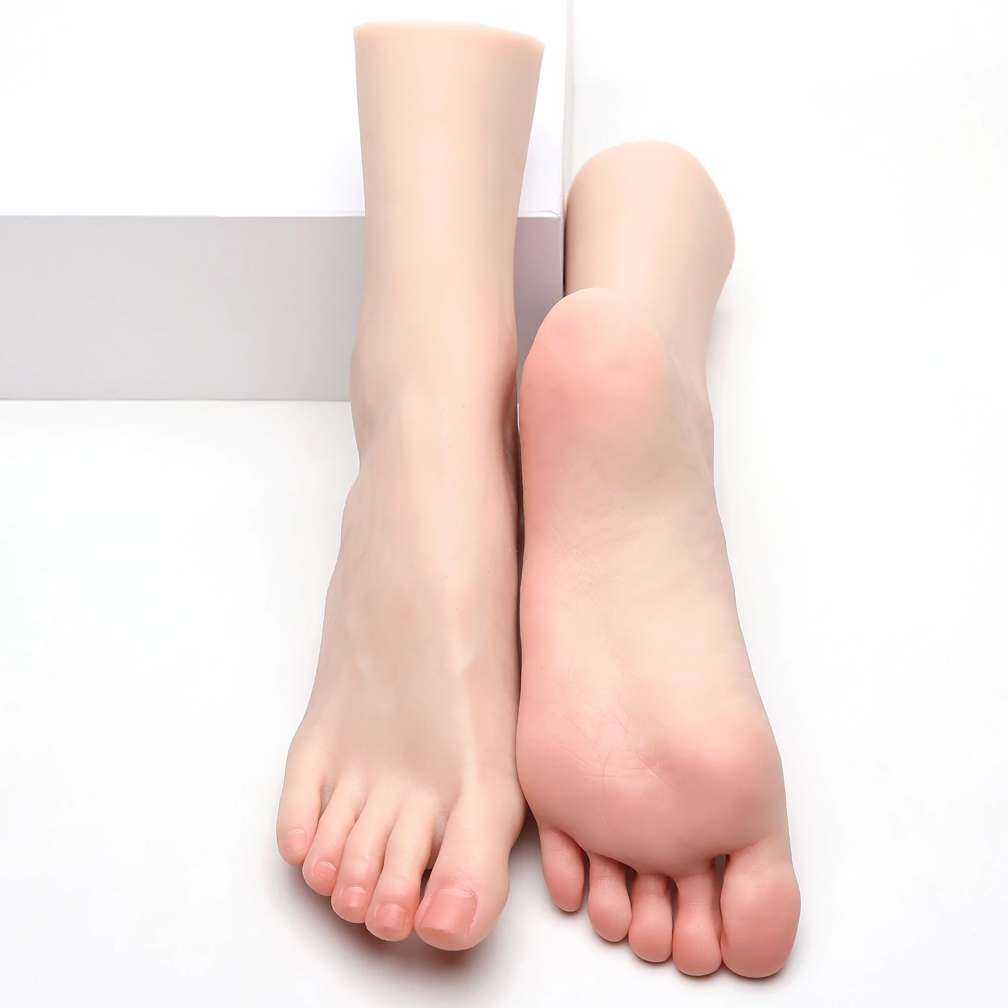 Realistic Mannequin Foot Model Simulation Silicone Female Nail Practice Feet Fetish For Footjob Shoes Sock Display Lifelike J37