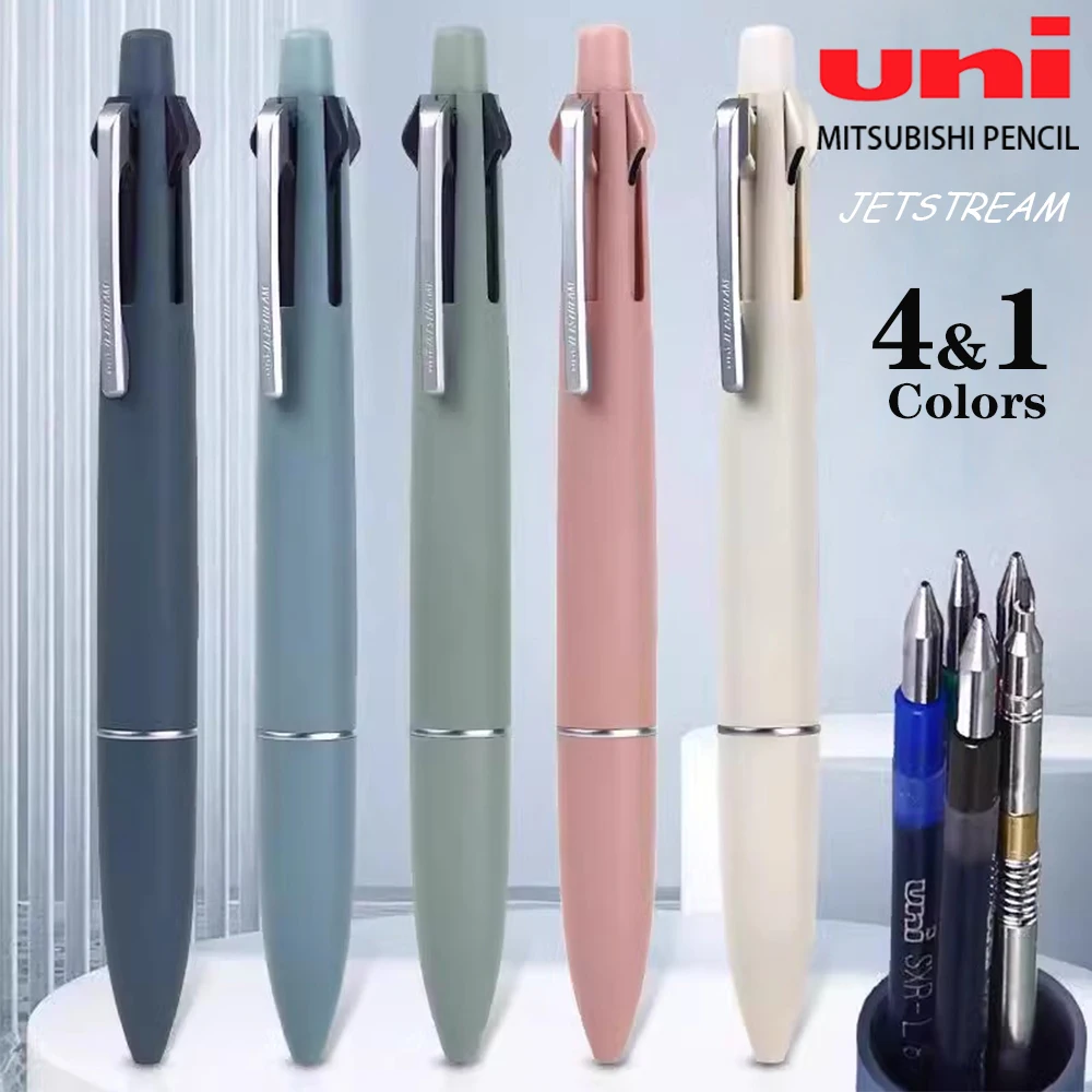 

Japan UNI JETSTREAM Multifunctional Ballpoint Pen+mechanical Pencil 4-in-1 Lite Oil Pen School Stationery Office Supplies