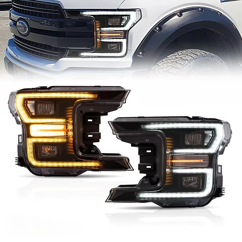 Manufacturer LED Headlights Car Head Light Lamp Assembly 2017 2018 2019 2020-up Wholesales for FORD F150 Rockauto