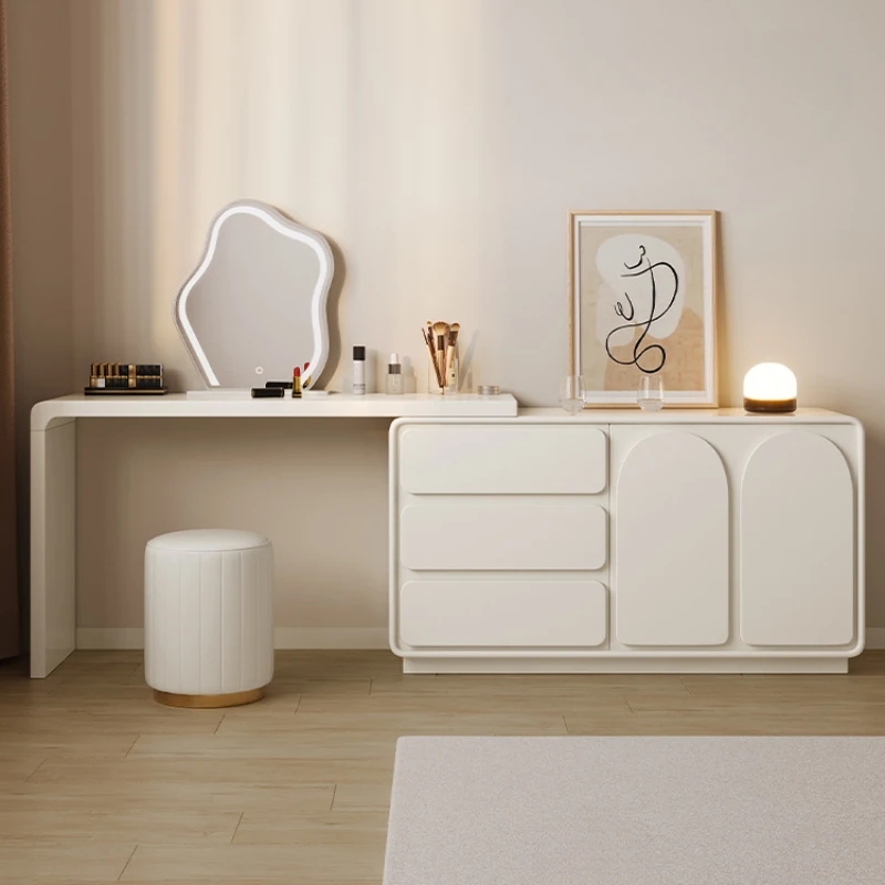 Women Bedroom Dressers Korean Drawer Led Light Classic Dressers Minimalist Transportable Penteadeira Camarim Room Furnitures