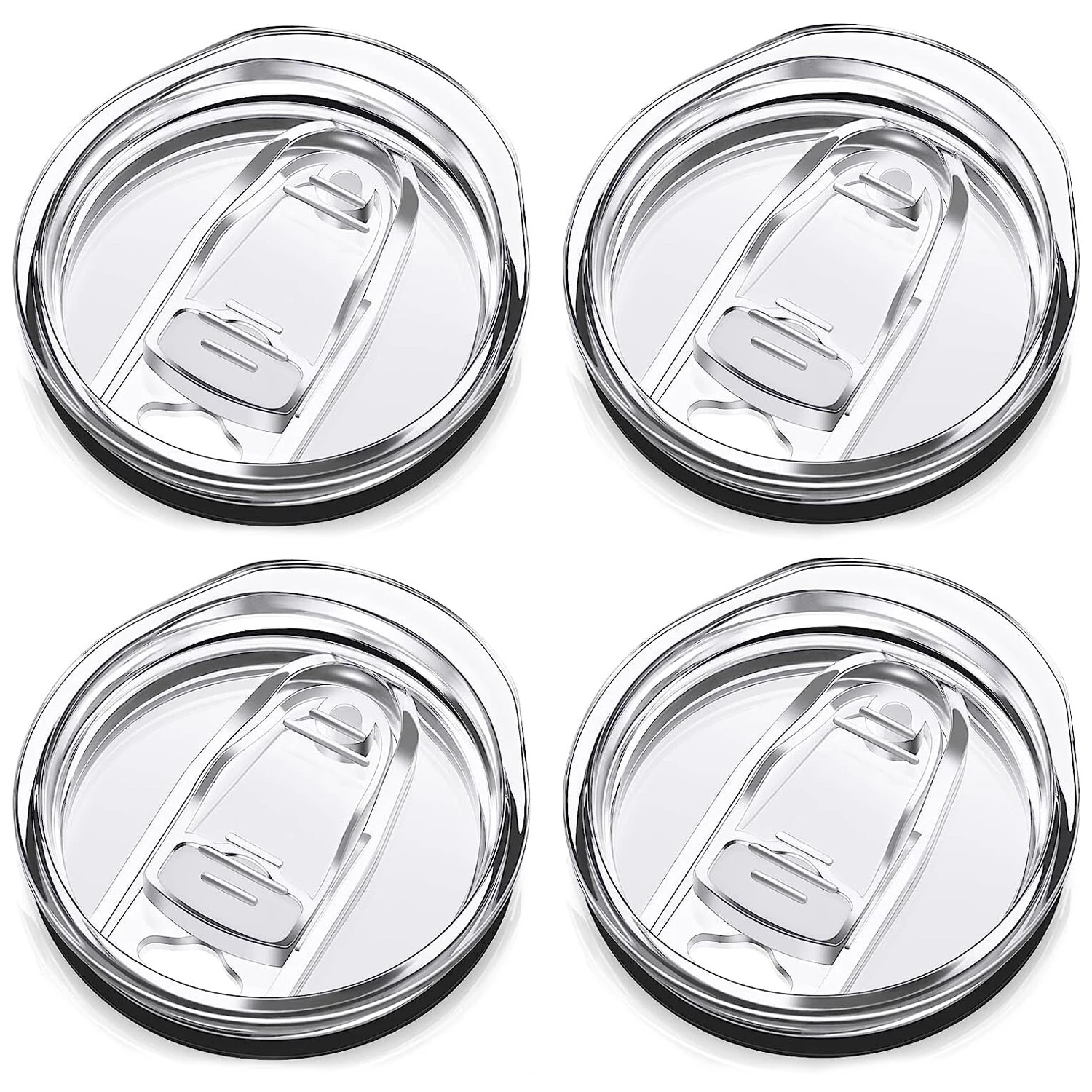 1–4 Stück 20-Unzen-Becherdeckel für den Ersatz des Becherdeckels, spritzwassergeschützte Silikon-Schiebecherabdeckungen für Becherkühler – Detail 11