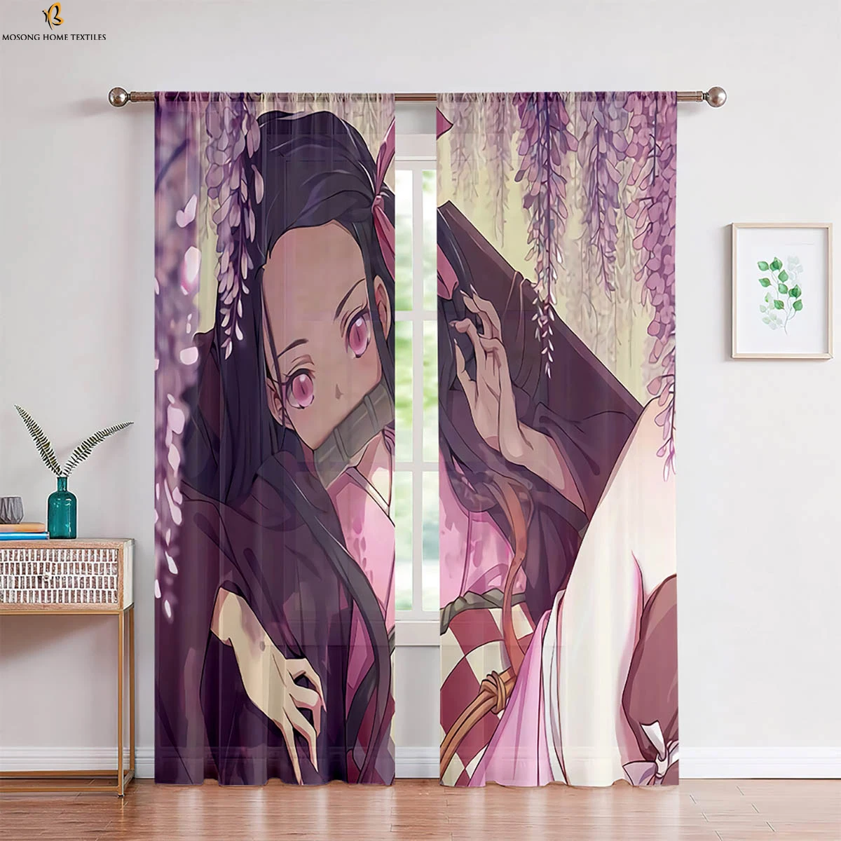 

Hot-Blooded Anime Japanese Comic Printed Curtains Suitable For Children's Room Bedroom Living Room Kitchen Decorative Curtains