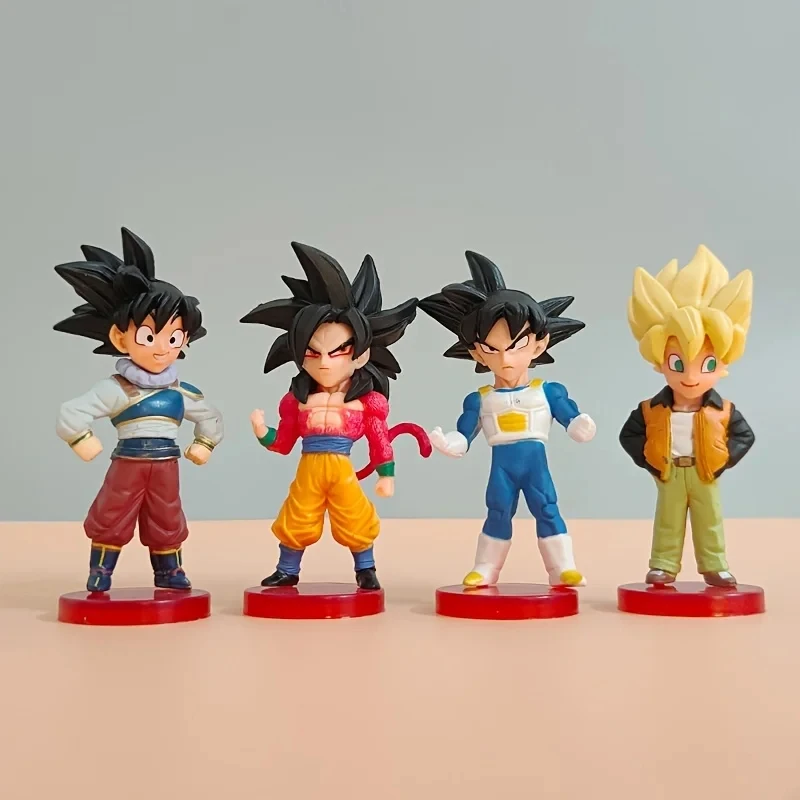 Figurki Dragon Ball Saiyan Goku Mini Anime rysunek 20 stylów zabawek modele Anim na prezent urodzinowy dla dzieci dekoracja samochodu