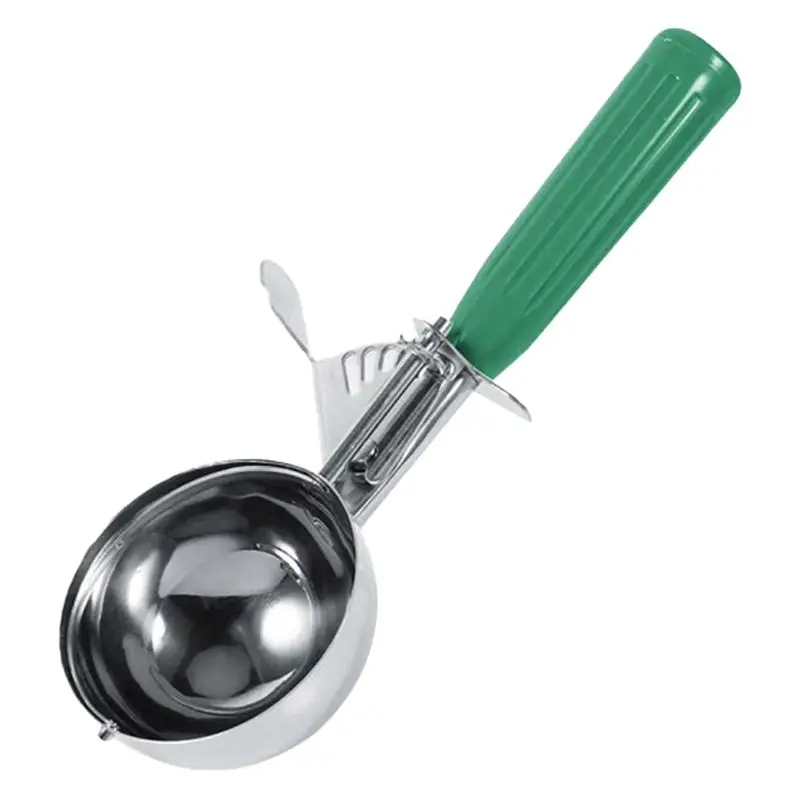 DT15 3PCS Ice Cream Spoon Stainless Steel Spring Handle for Mash Potato for Watermelon Ball Maker Fruit Scoops Kitchen Tool