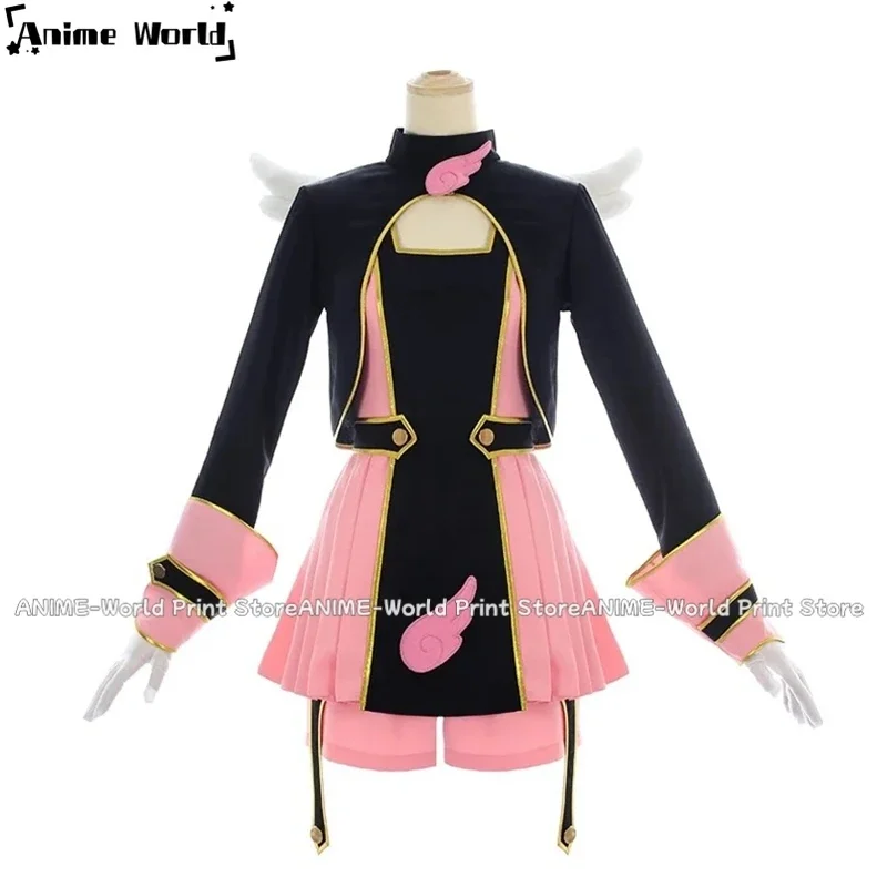 

《Custom Size》Anime Cardcaptor Sakura Cosplay Costume Women Girl Dress Uniform Custom Made Halloween Clothes Wing