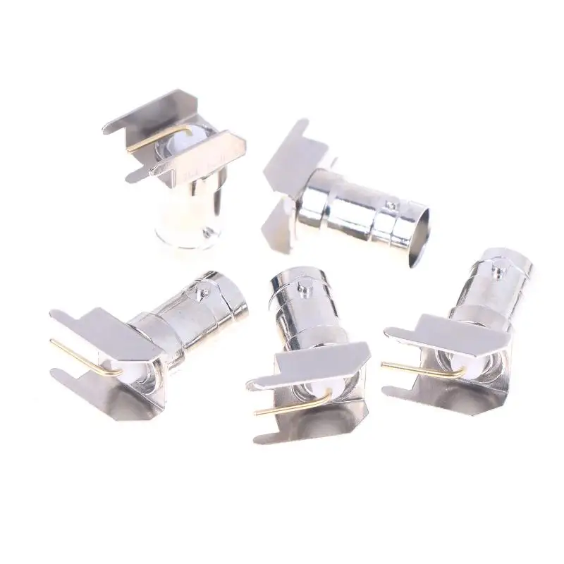 5/10/20PCS 50 Ohm Q9 BNC Female Right Angle 90 Degree Plug Solder Cup PCB Nickel Plated Brass RF Coaxial Adapters