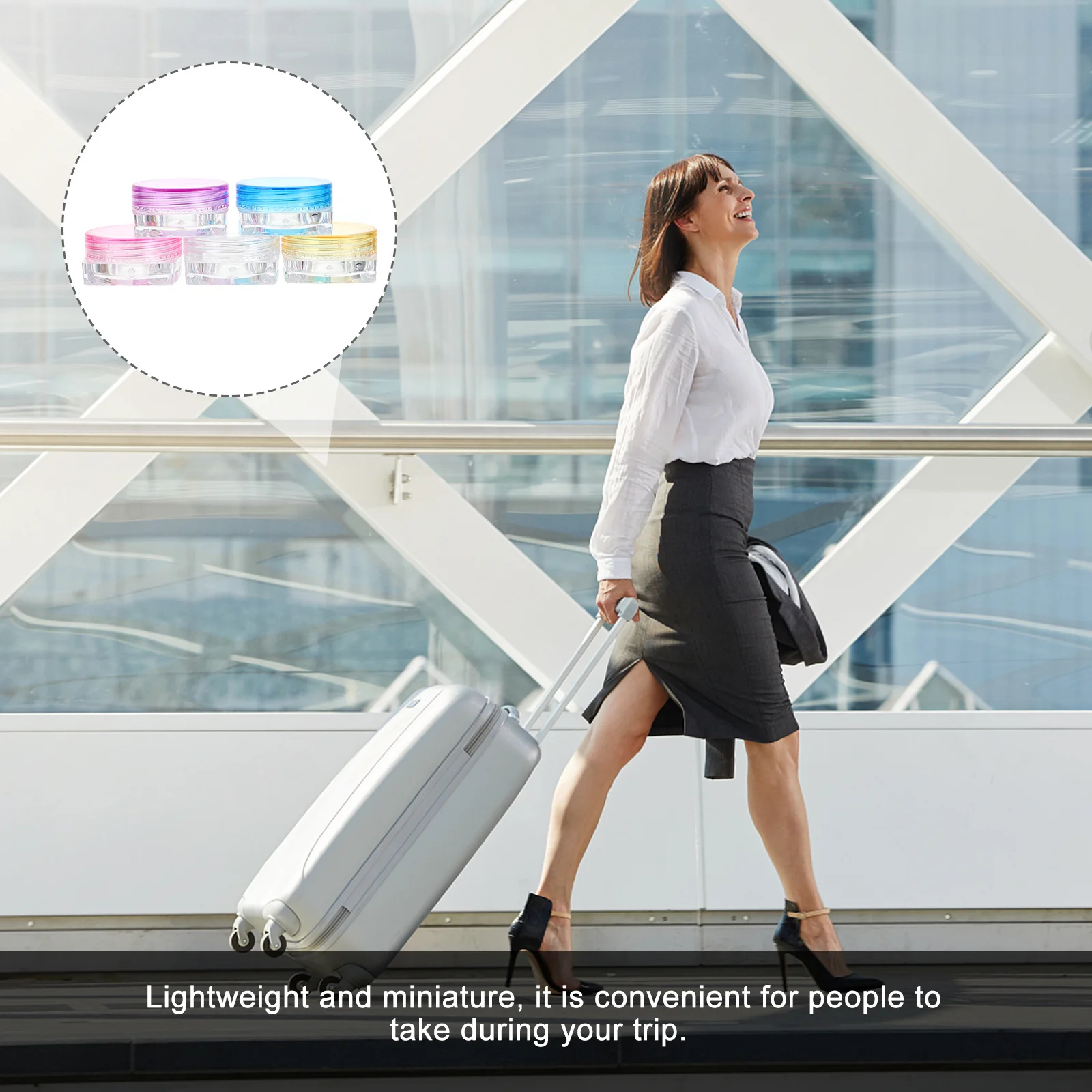 

50Pcs Face Cream Jars Empty Storage Containers Durable Lightweight Leakproof Portable Sample Boxes for Travel Makeup