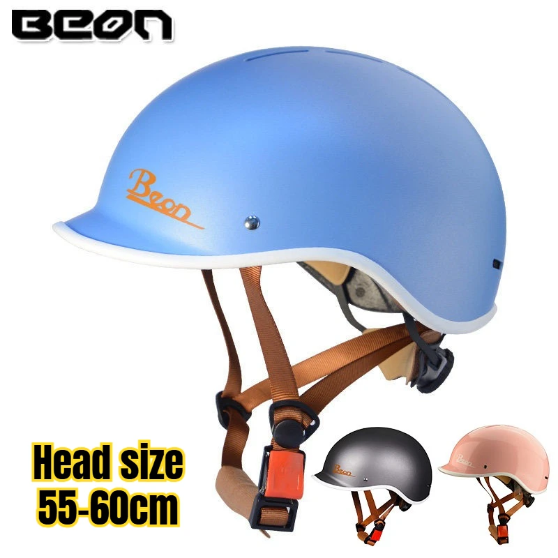 

Электрический шлем Beon для электромобилей, летний, солнцезащитный, ультралегкий, ретро-полушлем, регулируемый, однотонный, простой шлем-полушлем, Capacete