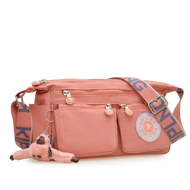 

2025 Monkey Print Nylon Crossbody Bag - Lightweight Canvas Shoulder Purse for Women, Trendy & Casual