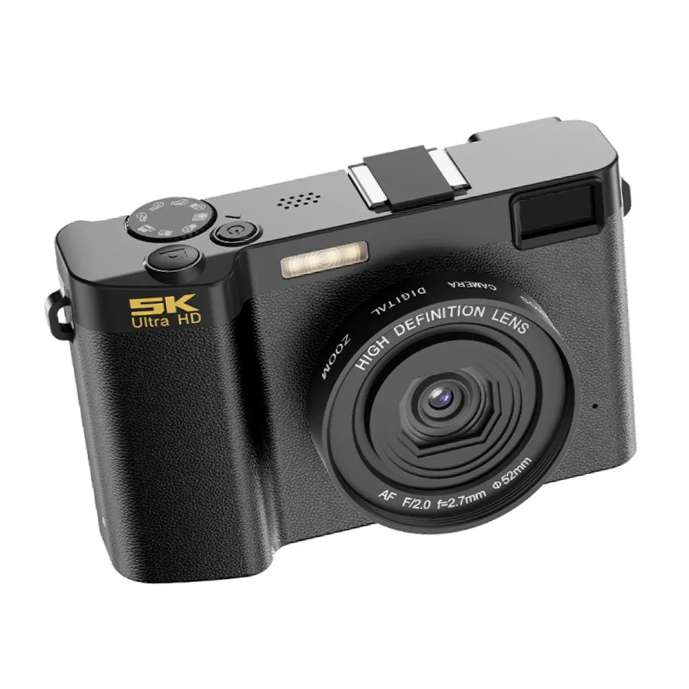 

High definition selfie photography digital camera 5K 18X digital zoom retro Vlog video recorder 180 ° flip screen selfie WiFi