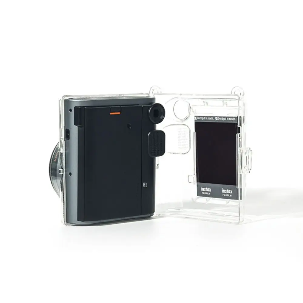 غطاء كاميرا فوري شفاف كريستالي مع حزام كتف وغطاء حماية مضاد للخدش لكاميرا Fujifilm Instax Mini 41