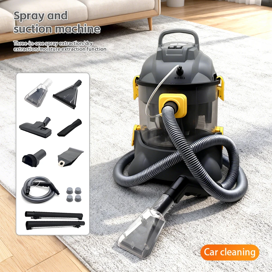 

Электрический пылесос 3-в-1 для чистки ковров и обивки, моющий пылесос для сухой и влажной уборки с распылителем для чистки автомобиля