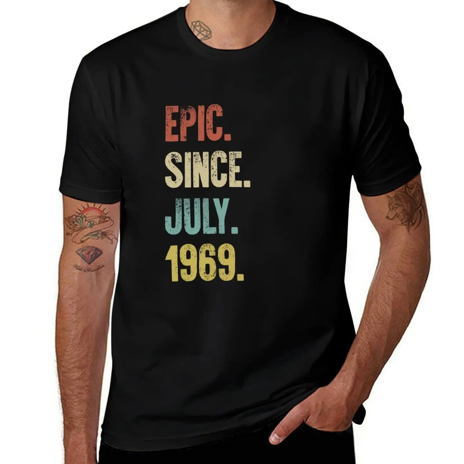 

Retro Vintage 50th Birthday Epic Since July 1969 T-Shirt custom t shirt Anime t-shirt compression shirt men